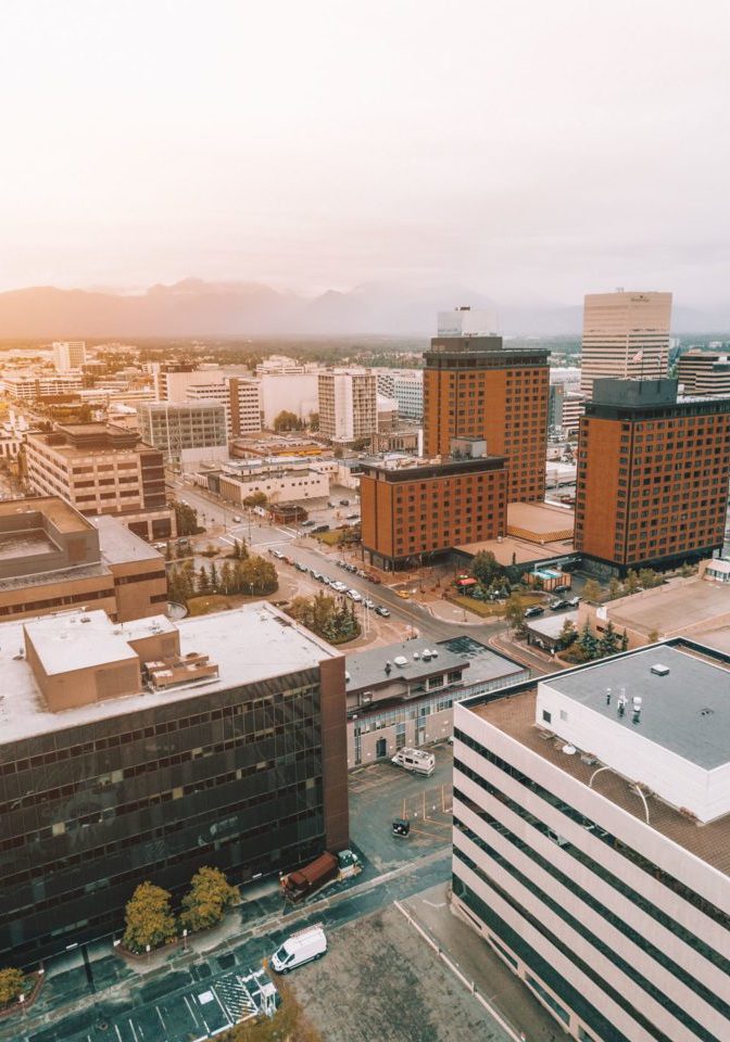 Anchorage view from the sky