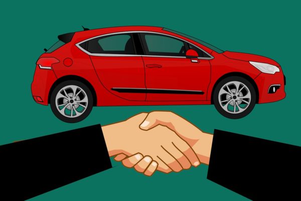 shake hand, buy, car